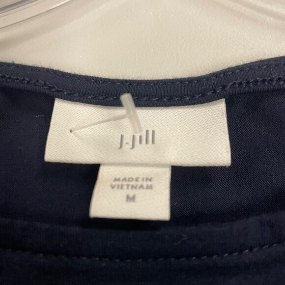 J.Jill Maxi Tank Dress Navy/Multi Striped Womens Size Medium - Picture 8 of 9